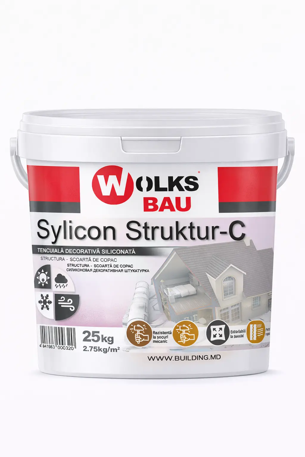 WOLKS BAU SYLICON STRUCKTUR-C, 25kg