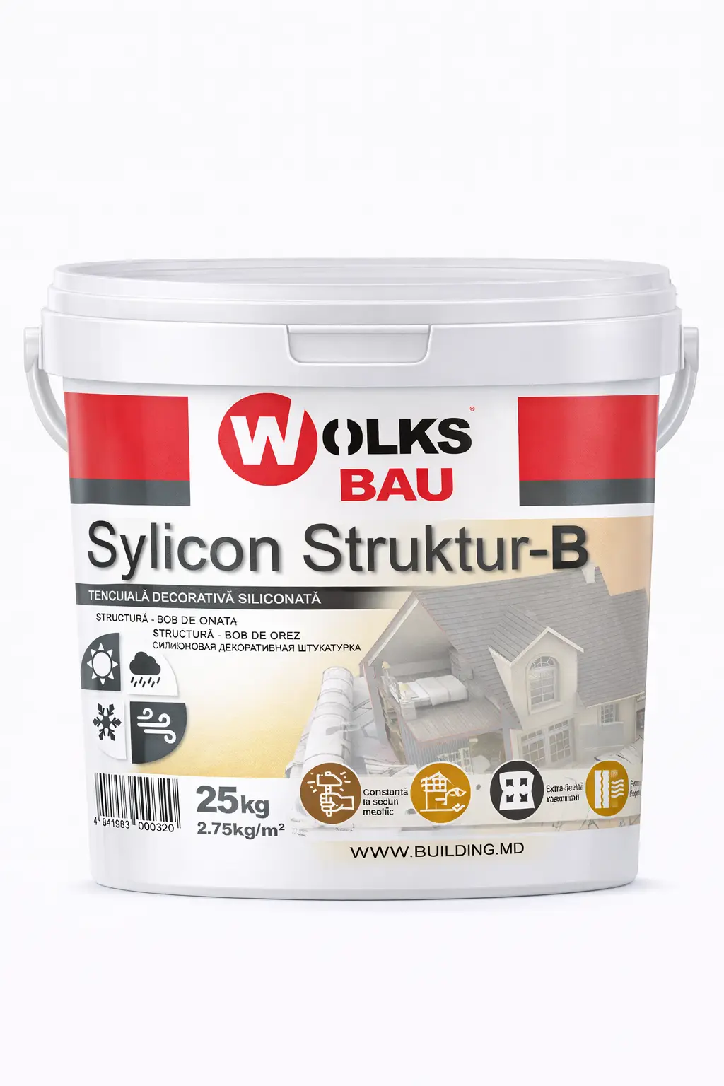 WOLKS BAU SYLICON STRUCKTUR-B, 25kg
