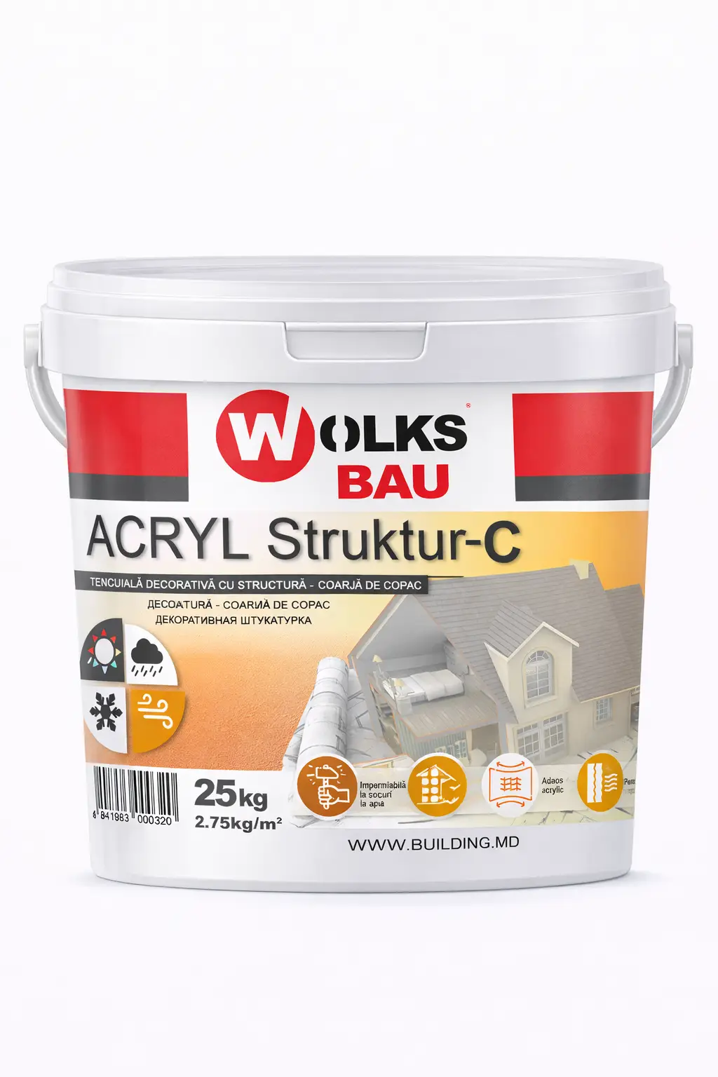 WOLKS BAU ACRYL STRUCKTUR-C, 25kg